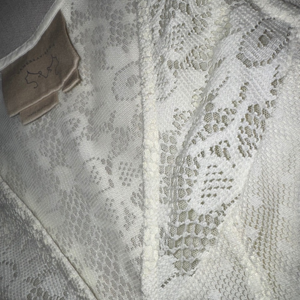 Vanessa Virginia Anthropologie Lace Tank Top Boho Romantic Y2K Orange Cream